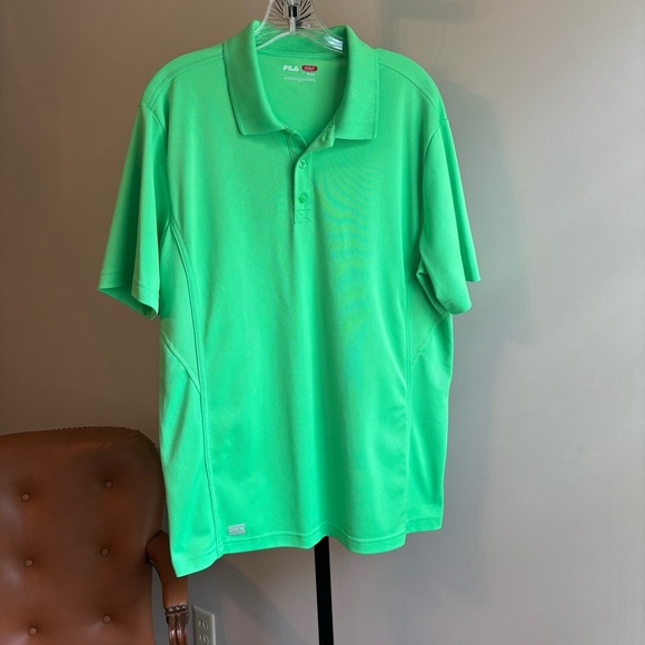 Fila Green Polo Shirt Classic Casual Fit - Picture 1 of 5